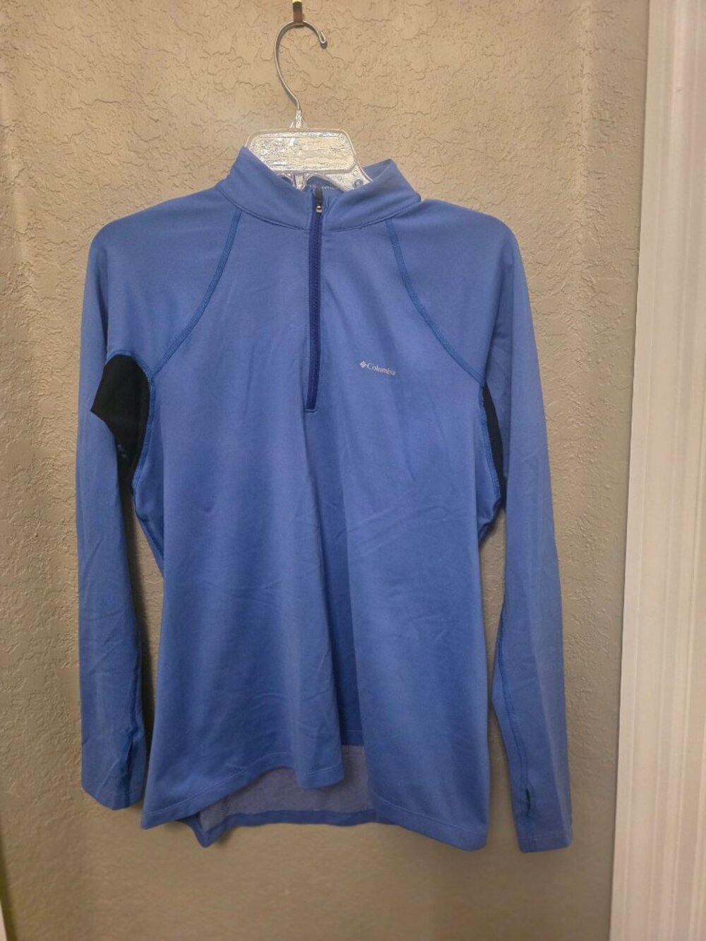 Columbia OmniHeat Ladies Blue 1/4 Zip Long sleeve Shirt XL